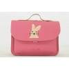 Lederen kleuterboekentas met magneetslot - Rabbit antique pink 
